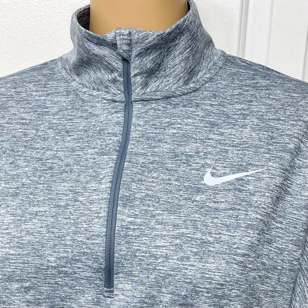 Nike Women's Dry Element Running Top Gray Heather Long Sleeve Size M - Picture 5 of 12